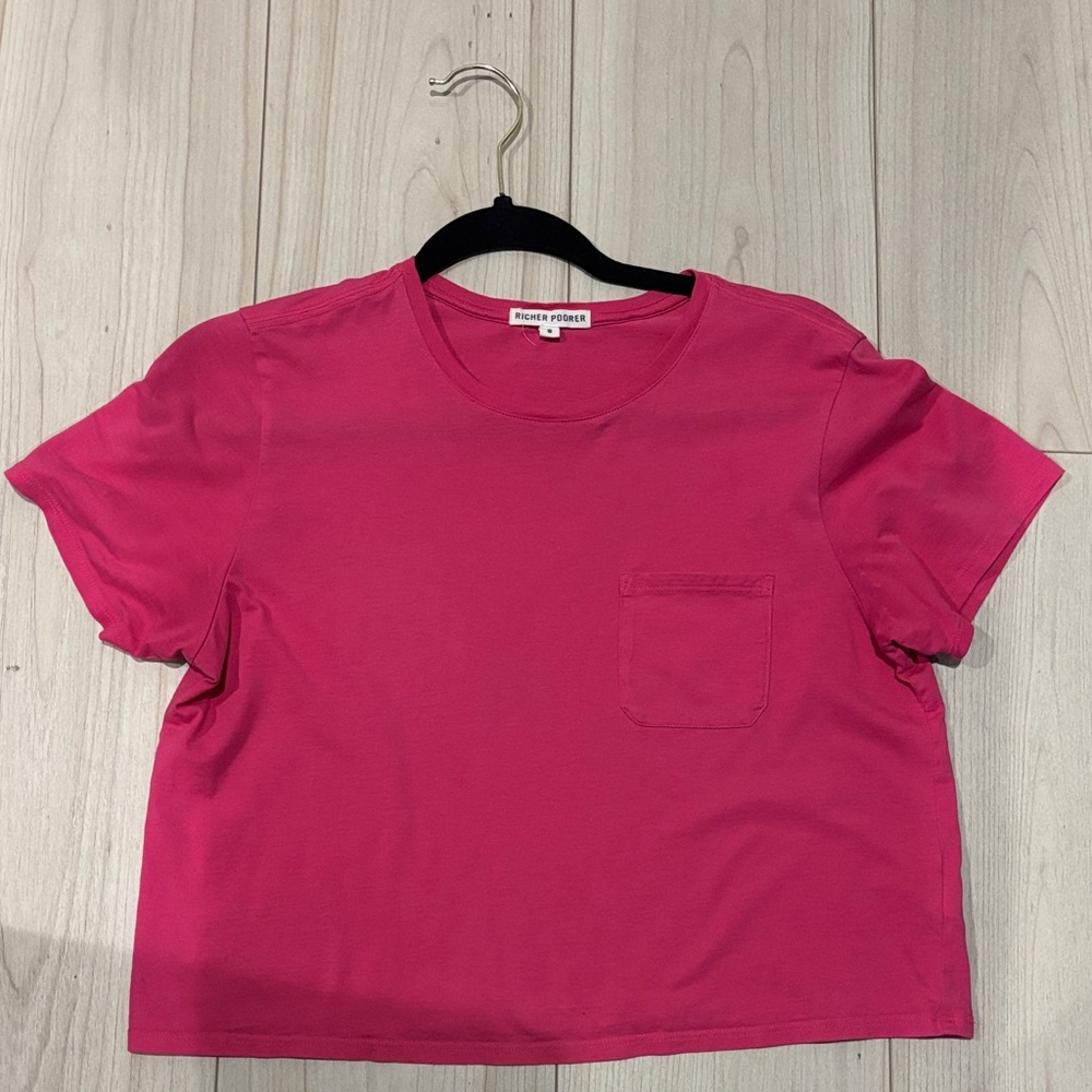 Richer Poorer Hot Pink Short Sleeve Pocket Tee